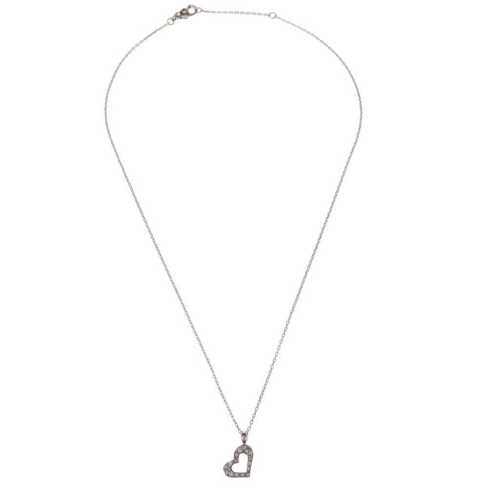 Piaget Limelight Hearts Pendant 18K White Gold with Pave Diamonds
